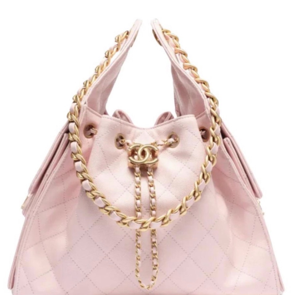 Chanel 25 Small Light Pink, Quilted Caviar with Gold Hardware